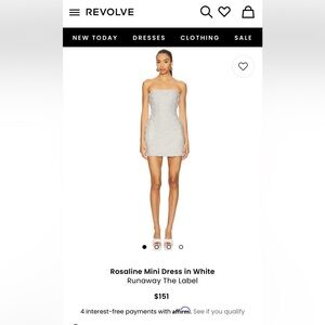 Runaway The Label Rosaline Mini Dress in White